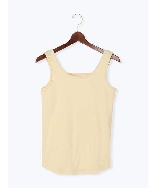 Te chichi（テチチ）の「前後2WAYリブタンクトップ（Tシャツ/カットソー・レディース・ブラック/イエロー/ベージュ/ホワイト・ﾌﾘ-）」の19枚目の写真