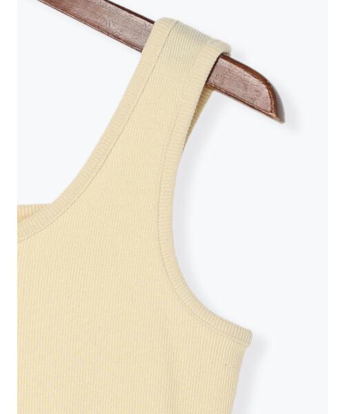Te chichi（テチチ）の「前後2WAYリブタンクトップ（Tシャツ/カットソー・レディース・ブラック/イエロー/ベージュ/ホワイト・ﾌﾘ-）」の16枚目の写真