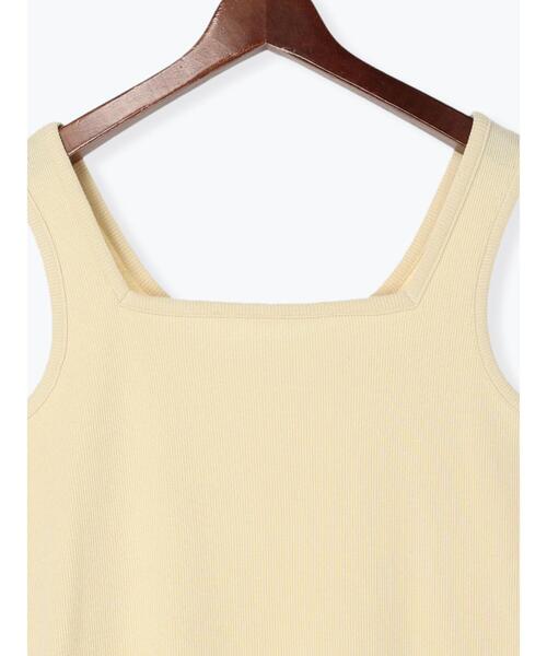 Te chichi（テチチ）の「前後2WAYリブタンクトップ（Tシャツ/カットソー・レディース・ブラック/イエロー/ベージュ/ホワイト・ﾌﾘ-）」の14枚目の写真