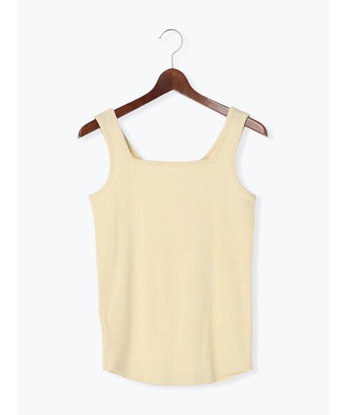 Te chichi（テチチ）の「前後2WAYリブタンクトップ（Tシャツ/カットソー・レディース・ブラック/イエロー/ベージュ/ホワイト・ﾌﾘ-）」の12枚目の写真