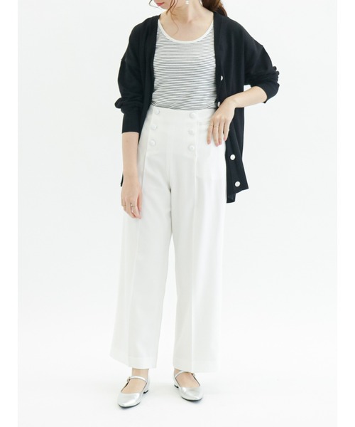 Te chichi（テチチ）の「前後2WAYリブタンクトップ（Tシャツ/カットソー・レディース・ブラック/イエロー/ベージュ/ホワイト・ﾌﾘ-）」の6枚目の写真