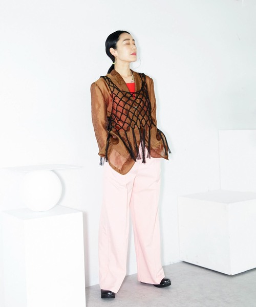 CITYSHOP（シティーショップ）の「AMERICAN SLEEVE CAMI：キャミソール（キャミソール・レディース・レッド/ベージュ/ブラック・FREE）」の5枚目の写真