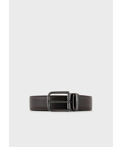 EMPORIO ARMANI（エンポリオアルマーニ）の「【エンポリオ アルマーニ】カウハイド リバーシブルベルト（ベルト・メンズ・ダークブラウン系/ブラック・FREE）」の7枚目の写真