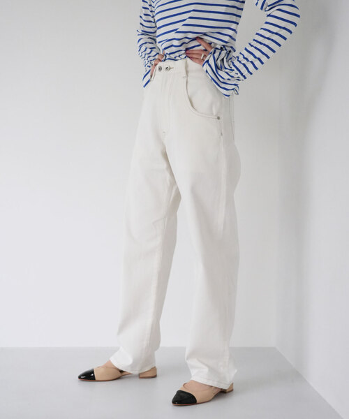 SLOBE citron.（スローブシトロン）の「SLOBE citron.カーブデニム（デニムパンツ・レディース・アイボリー・36/38）」の7枚目の写真