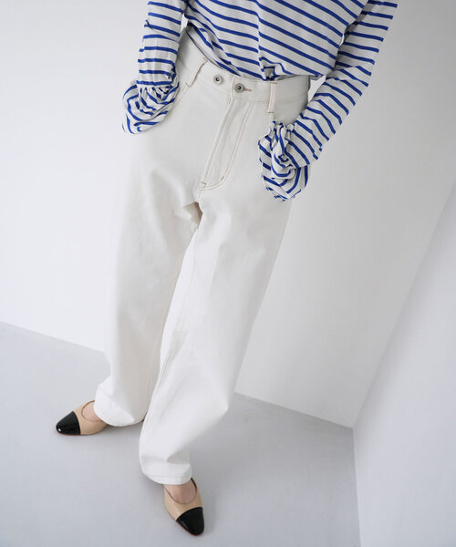 SLOBE citron.（スローブシトロン）の「SLOBE citron.カーブデニム（デニムパンツ・レディース・アイボリー・36/38）」の11枚目の写真