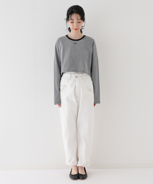 SLOBE citron.（スローブシトロン）の「SLOBE citron.カーブデニム（デニムパンツ・レディース・アイボリー・36/38）」の14枚目の写真