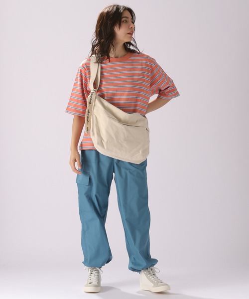 niko and...（ニコアンド）の「【Chill Pants】ドライチルイージーミリパンツ（カーゴパンツ・レディース・ブラック/ベージュ/カーキ/サックスブルー/パープル/サーモンピンク・FREE）」の14枚目の写真