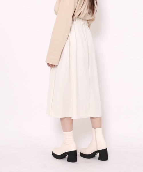 Figments（フィグメンツ）の「プリーツミドルスカート（スカート・レディース・ブラック/オフホワイト・FREE）」の13枚目の写真