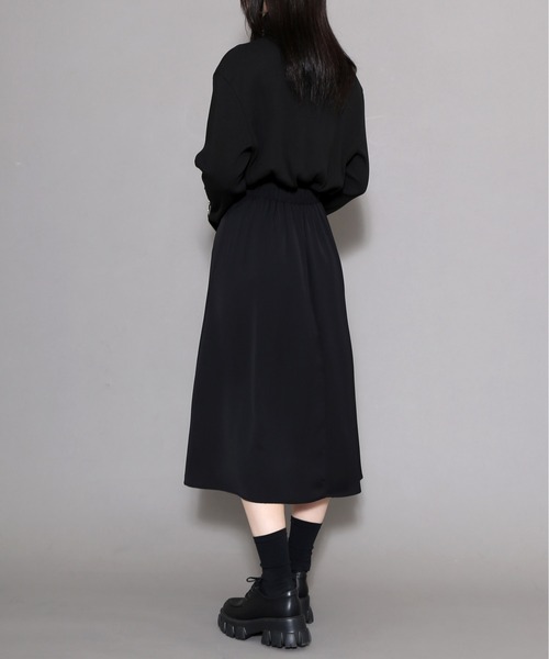 Figments（フィグメンツ）の「プリーツミドルスカート（スカート・レディース・ブラック/オフホワイト・FREE）」の11枚目の写真