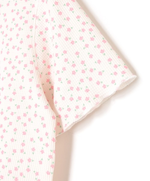 Alley by w closet（アリーバイダブルクローゼット）の「【セットアップ対応/Alley】ワッフル小花プリントショートプルオーバー（Tシャツ/カットソー・レディース・イエロー/オフホワイト/ミント・FREE）」の15枚目の写真