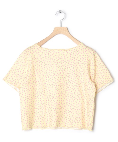Alley by w closet（アリーバイダブルクローゼット）の「【セットアップ対応/Alley】ワッフル小花プリントショートプルオーバー（Tシャツ/カットソー・レディース・イエロー/オフホワイト/ミント・FREE）」の20枚目の写真
