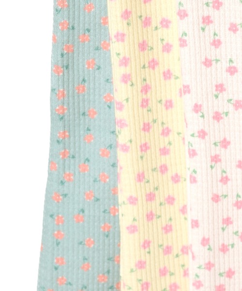 Alley by w closet（アリーバイダブルクローゼット）の「【セットアップ対応/Alley】ワッフル小花プリントショートプルオーバー（Tシャツ/カットソー・レディース・イエロー/オフホワイト/ミント・FREE）」の21枚目の写真