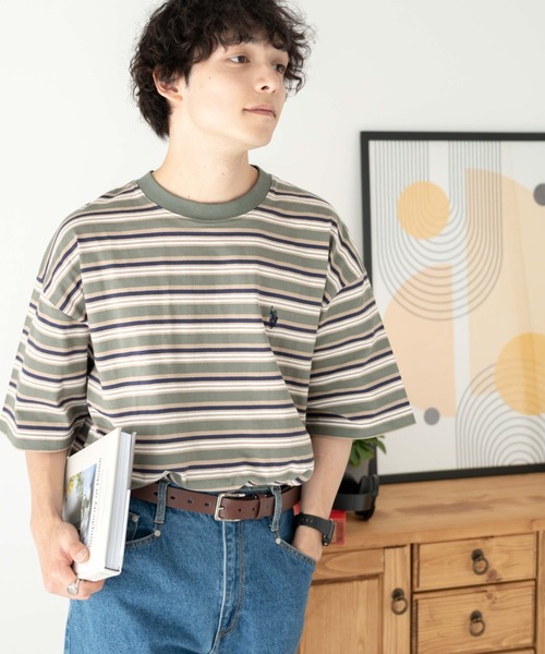 U.S. POLO ASSN.（ユーエスポロアッスン）の「∴WEGO/【26春夏/待望の再入荷！】U.S. POLO ASSN.別注ヘビーウエイトBIGTシャツ（Tシャツ/カットソー・メンズ・ブラック/ネイビー/ホワイト/グレー系その他/その他2/その他1/ホワイト系その他5/グレー・LARGE/MEDIUM/X-LARGE）」の8枚目の写真