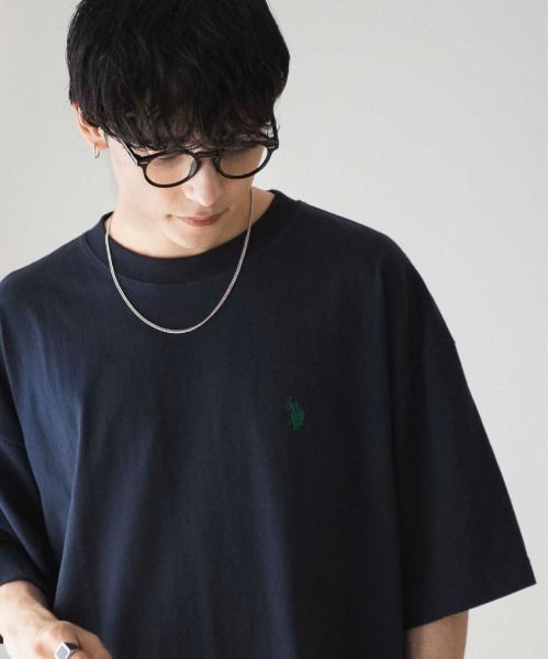 U.S. POLO ASSN.（ユーエスポロアッスン）の「∴WEGO/【26春夏/待望の再入荷！】U.S. POLO ASSN.別注ヘビーウエイトBIGTシャツ（Tシャツ/カットソー・メンズ・ブラック/ネイビー/ホワイト/グレー系その他/その他2/その他1/ホワイト系その他5/グレー・LARGE/MEDIUM/X-LARGE）」の6枚目の写真