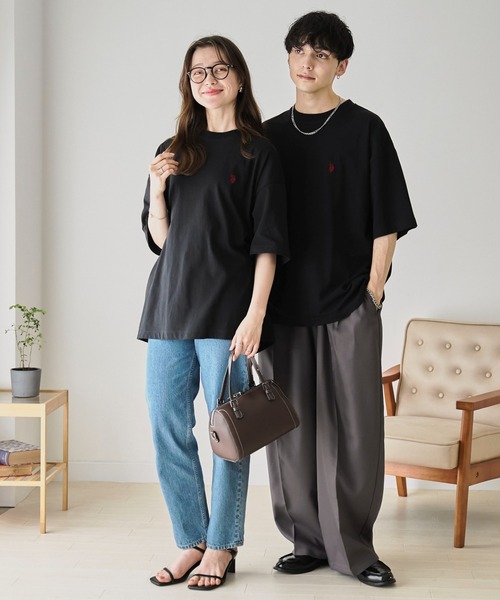 U.S. POLO ASSN.（ユーエスポロアッスン）の「∴WEGO/【26春夏/待望の再入荷！】U.S. POLO ASSN.別注ヘビーウエイトBIGTシャツ（Tシャツ/カットソー・メンズ・ブラック/ネイビー/ホワイト/グレー系その他/その他2/その他1/ホワイト系その他5/グレー・LARGE/MEDIUM/X-LARGE）」の21枚目の写真