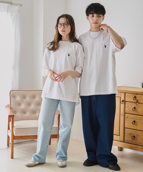 U.S. POLO ASSN.（ユーエスポロアッスン）の「∴WEGO/【26春夏/待望の再入荷！】U.S. POLO ASSN.別注ヘビーウエイトBIGTシャツ（Tシャツ/カットソー・メンズ・ブラック/ネイビー/ホワイト/グレー系その他/その他2/その他1/ホワイト系その他5/グレー・LARGE/MEDIUM/X-LARGE）」の18枚目の写真