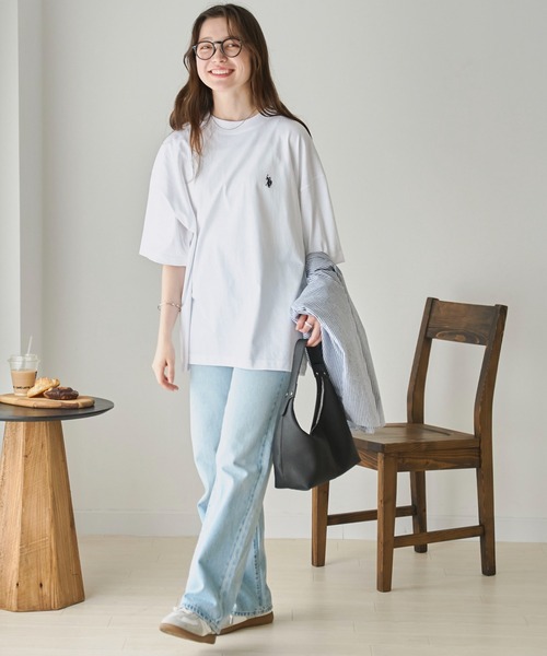 U.S. POLO ASSN.（ユーエスポロアッスン）の「∴WEGO/【26春夏/待望の再入荷！】U.S. POLO ASSN.別注ヘビーウエイトBIGTシャツ（Tシャツ/カットソー・メンズ・ブラック/ネイビー/ホワイト/グレー系その他/その他2/その他1/ホワイト系その他5/グレー・LARGE/MEDIUM/X-LARGE）」の17枚目の写真