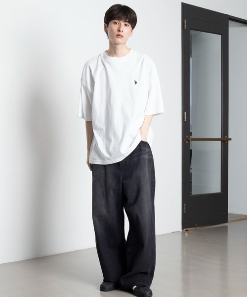 U.S. POLO ASSN.（ユーエスポロアッスン）の「∴WEGO/【26春夏/待望の再入荷！】U.S. POLO ASSN.別注ヘビーウエイトBIGTシャツ（Tシャツ/カットソー・メンズ・ブラック/ネイビー/ホワイト/グレー系その他/その他2/その他1/ホワイト系その他5/グレー・LARGE/MEDIUM/X-LARGE）」の22枚目の写真