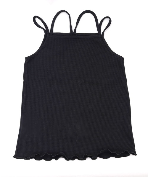 POU DOU DOU（プードゥドゥ）の「ダブルストラップキャミソール（キャミソール・レディース・ブラック/カーキ/オフホワイト/イエロー×グリーン・3）」の3枚目の写真