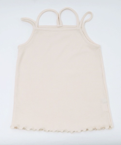 POU DOU DOU（プードゥドゥ）の「ダブルストラップキャミソール（キャミソール・レディース・ブラック/カーキ/オフホワイト/イエロー×グリーン・3）」の5枚目の写真