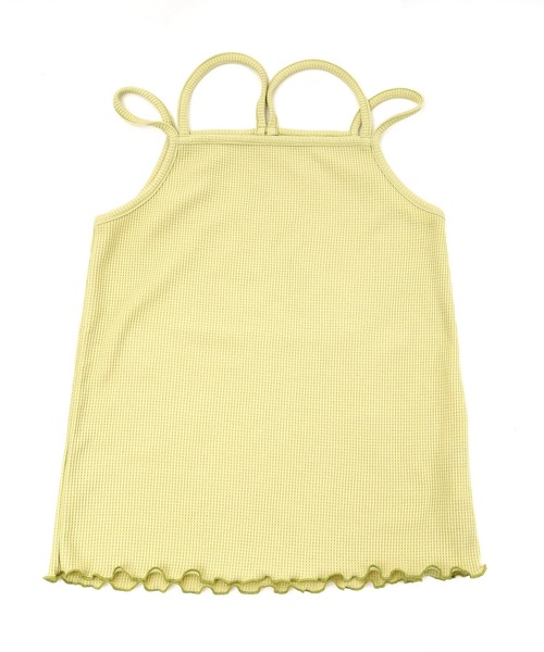 POU DOU DOU（プードゥドゥ）の「ダブルストラップキャミソール（キャミソール・レディース・ブラック/カーキ/オフホワイト/イエロー×グリーン・3）」の17枚目の写真