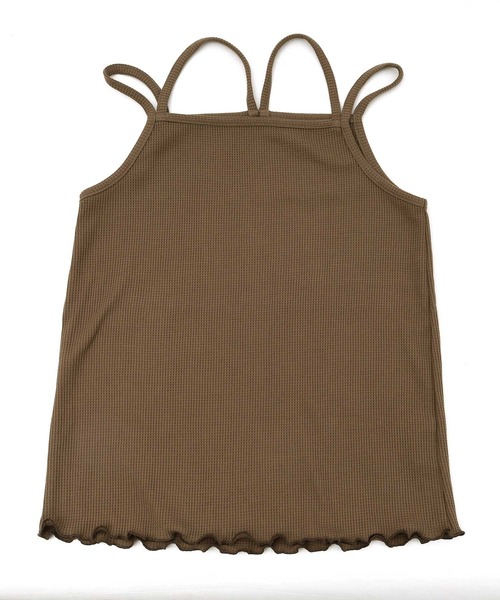 POU DOU DOU（プードゥドゥ）の「ダブルストラップキャミソール（キャミソール・レディース・ブラック/カーキ/オフホワイト/イエロー×グリーン・3）」の15枚目の写真