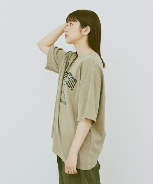 flaner（フラネ）の「Loose pigment wolf tee/ルーズピグメント