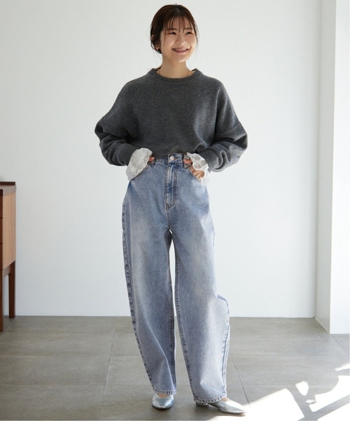 SLOBE IENA(スローブイエナ)の「《追加2》コクーンシルエットデニム(デニムパンツ・レディース・ブルー・38/36)」の9枚目の写真