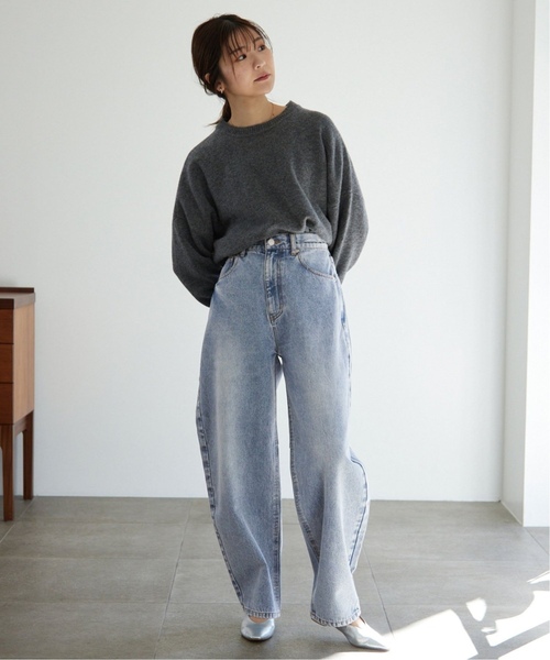 SLOBE IENA(スローブイエナ)の「《追加2》コクーンシルエットデニム(デニムパンツ・レディース・ブルー・38/36)」の10枚目の写真