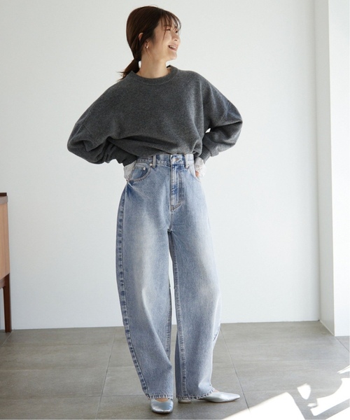 SLOBE IENA(スローブイエナ)の「《追加2》コクーンシルエットデニム(デニムパンツ・レディース・ブルー・38/36)」の11枚目の写真