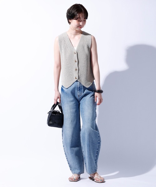 SLOBE IENA(スローブイエナ)の「《追加2》コクーンシルエットデニム(デニムパンツ・レディース・ブルー・38/36)」の1枚目の写真