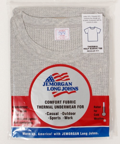 JEMORGAN(ジェーイーモーガン)の「【JEMORGAN / ジェーイーモーガン】サーマルクルーネック半袖Tシャツ(Tシャツ/カットソー・メンズ・ホワイト/ブラック/ナチュラル/杢グレー/カーキ/ネイビー・L/XL/M/S)」の10枚目の写真