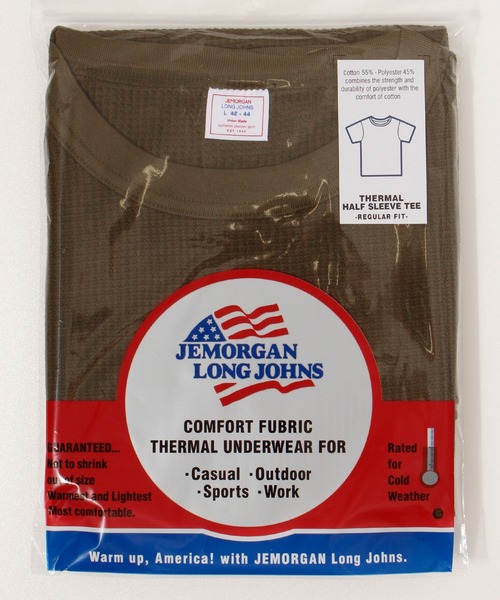 JEMORGAN(ジェーイーモーガン)の「【JEMORGAN / ジェーイーモーガン】サーマルクルーネック半袖Tシャツ(Tシャツ/カットソー・メンズ・ホワイト/ブラック/ナチュラル/杢グレー/カーキ/ネイビー・L/XL/M/S)」の8枚目の写真