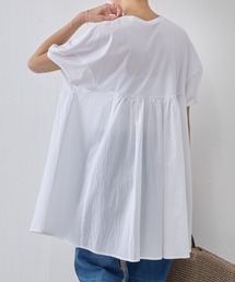 BEARDSLEY | コクーンスリーブコンビギャザーチュニック(Tシャツ/カットソー)