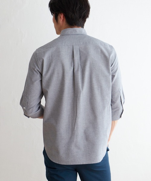 ikka（イッカ）の「７ブブロッキングキリカエシャツ（シャツ/ブラウス・メンズ・ホワイト/ネイビー/グレー・M/L/XL/S）」の7枚目の写真