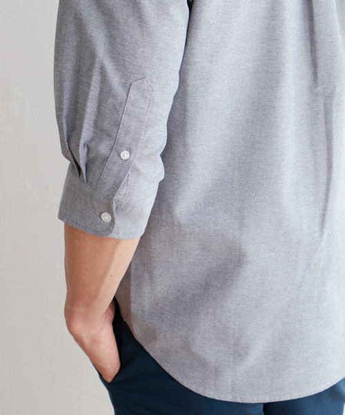 ikka（イッカ）の「７ブブロッキングキリカエシャツ（シャツ/ブラウス・メンズ・ホワイト/ネイビー/グレー・M/L/XL/S）」の8枚目の写真