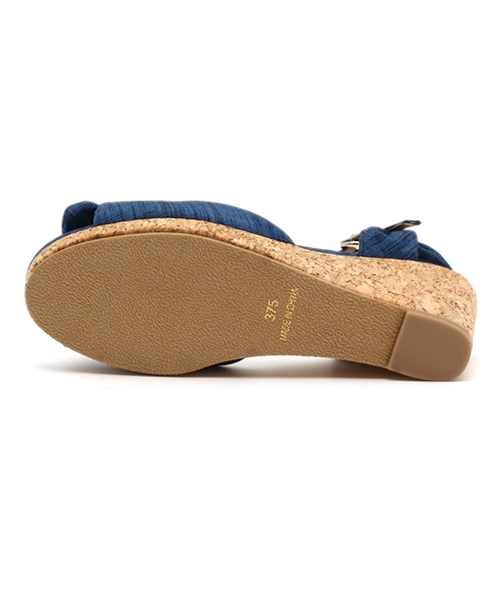 LE TALON（ルタロン）の「◇7CMリボンウエッジサンダル（サンダル・レディース・ピンク/イエロー/ホワイト/ネイビー・37.5/35.5/38/36.5）」の7枚目の写真