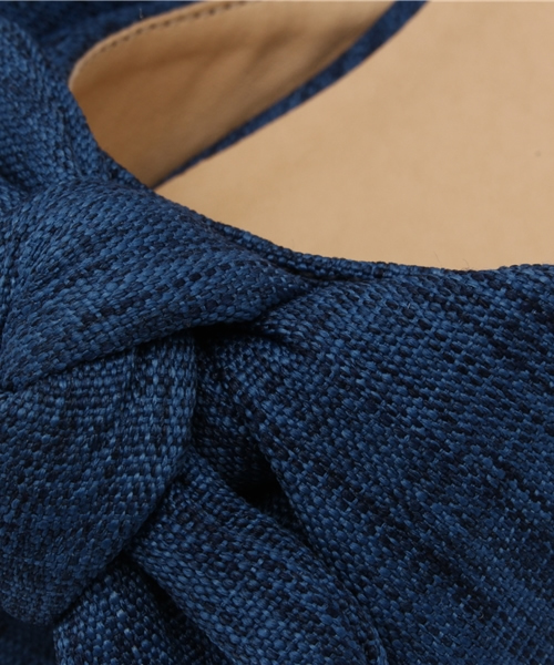 LE TALON（ルタロン）の「◇7CMリボンウエッジサンダル（サンダル・レディース・ピンク/イエロー/ホワイト/ネイビー・37.5/35.5/38/36.5）」の6枚目の写真