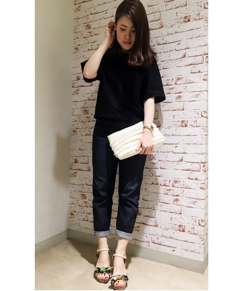 LE TALON（ルタロン）の「◇7CMリボンウエッジサンダル（サンダル・レディース・ピンク/イエロー/ホワイト/ネイビー・37.5/35.5/38/36.5）」の15枚目の写真