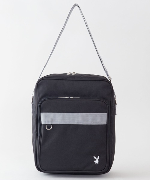 PLAYBOY（プレイボーイ）の「【PLAY BOY/プレイボーイ】斜めがけスクールバッグ　ショルダーバッグ（ショルダーバッグ・レディース・ネイビー/ブラック・FREE）」の3枚目の写真