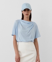 【MOHAN 】TWRドレープ ネック トップ / TWR DRAPED NECK TOP