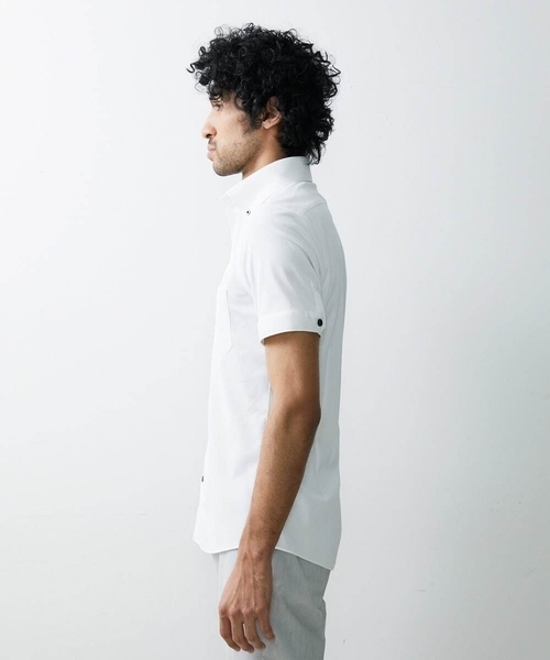 MICHEL KLEIN HOMME   （ミッシェルクランオム）の「【2023年モデル】《日本製》イージーケア半袖ドレスシャツ（シャツ/ブラウス・メンズ・ホワイト/ネイビー・LARGE/MEDIUM/X-LARGE）」の8枚目の写真