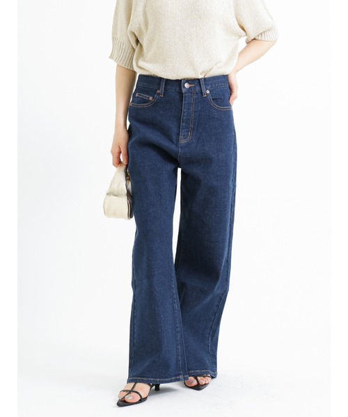 Te chichi(テチチ)の「ワイドデニムパンツ(デニムパンツ・レディース・ブルー/サックスブルー・M/S)」の1枚目の写真