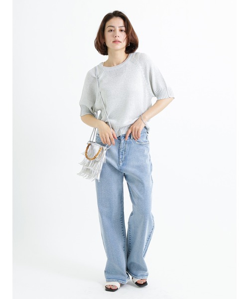 Te chichi(テチチ)の「ワイドデニムパンツ(デニムパンツ・レディース・ブルー/サックスブルー・M/S)」の21枚目の写真