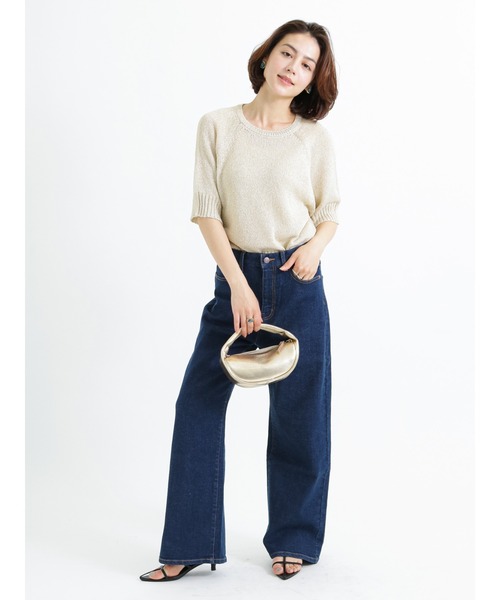 Te chichi(テチチ)の「ワイドデニムパンツ(デニムパンツ・レディース・ブルー/サックスブルー・M/S)」の12枚目の写真