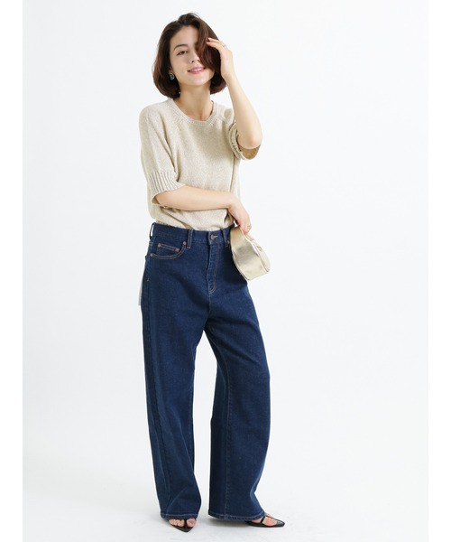 Te chichi(テチチ)の「ワイドデニムパンツ(デニムパンツ・レディース・ブルー/サックスブルー・M/S)」の14枚目の写真