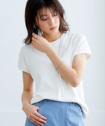 UVカット綿100%フライス素材フレンチスリーブTシャツ