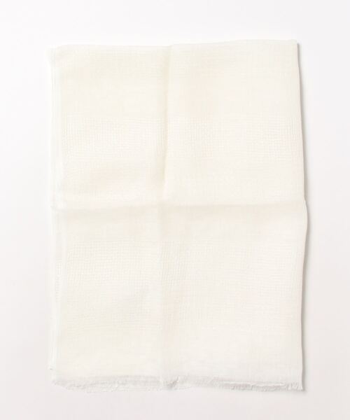 チャイハネ（チャイハネ）の「【チャイハネ】リネーシャストール（ストール/ショール・レディース・ホワイト/ブラウン/カーキ/ブラック・FREE）」の2枚目の写真