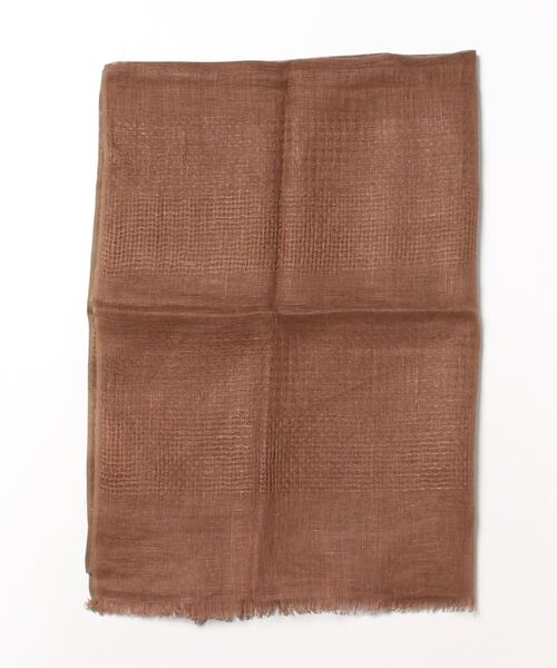 チャイハネ（チャイハネ）の「【チャイハネ】リネーシャストール（ストール/ショール・レディース・ホワイト/ブラウン/カーキ/ブラック・FREE）」の5枚目の写真