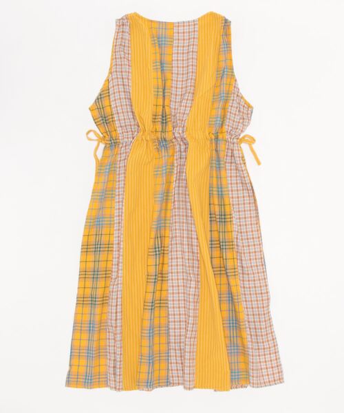 チャイハネ（チャイハネ）の「【チャイハネ】チェック＆ストライプノースリーブワンピース（ワンピース・レディース・イエロー/ブルー/グリーン・FREE）」の22枚目の写真